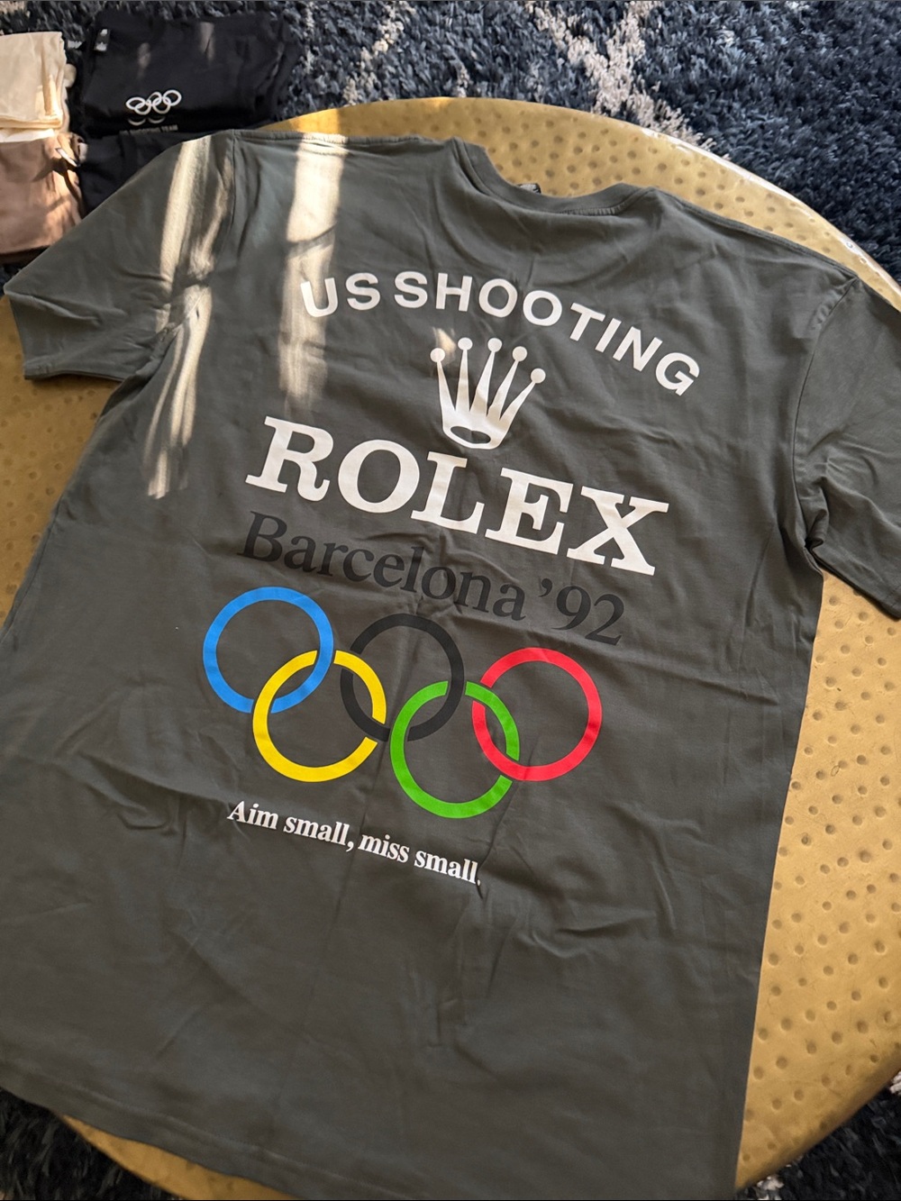 Rolex Olive Green US Shooting Barcelona '92 Graphic Tee with Olympic Rings